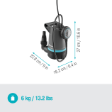 Gardena 2-u-1 20.000 BASIC pumpa za odvodnju čiste vode, 20.000 l/h, s plovnim prekidačem
