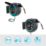 Gardena PowerRoll XL zidna kutija za crijevo 35 m, tirkizna - set