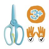 Fiskars škare za vježbanje, tirkizne 3+ 1064068