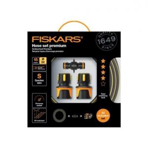 Fiskars set crijeva za zalijevanje Premium 9 mm (3/8”) 15 m sa spojnicama 1027101